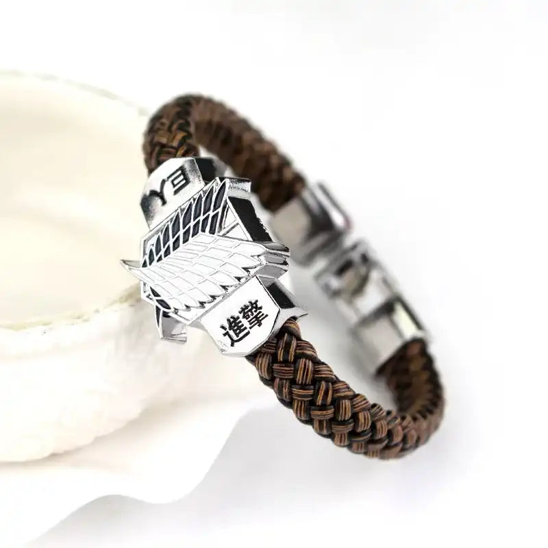 Bracelet - Attack on Titan - Cuir tissée