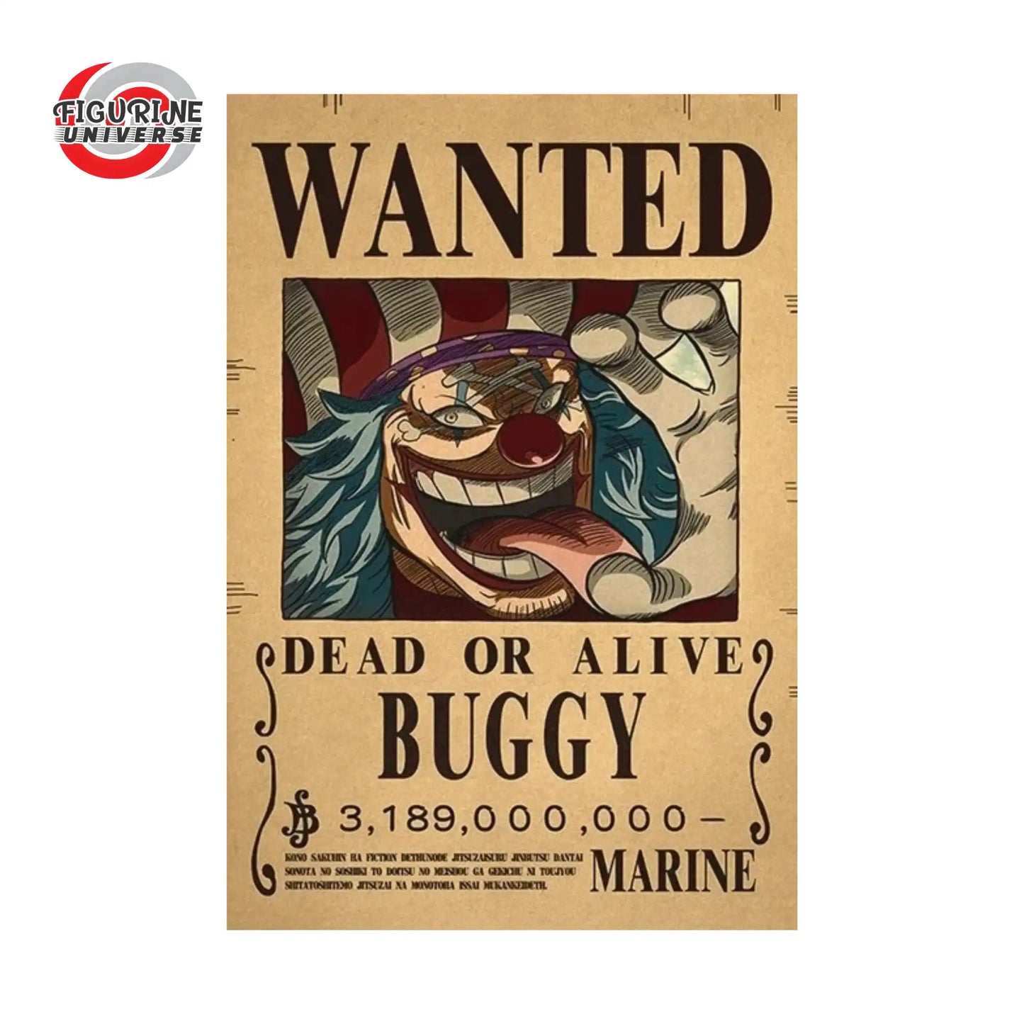 Poster Wanted Buggy le Clown - One Piece™