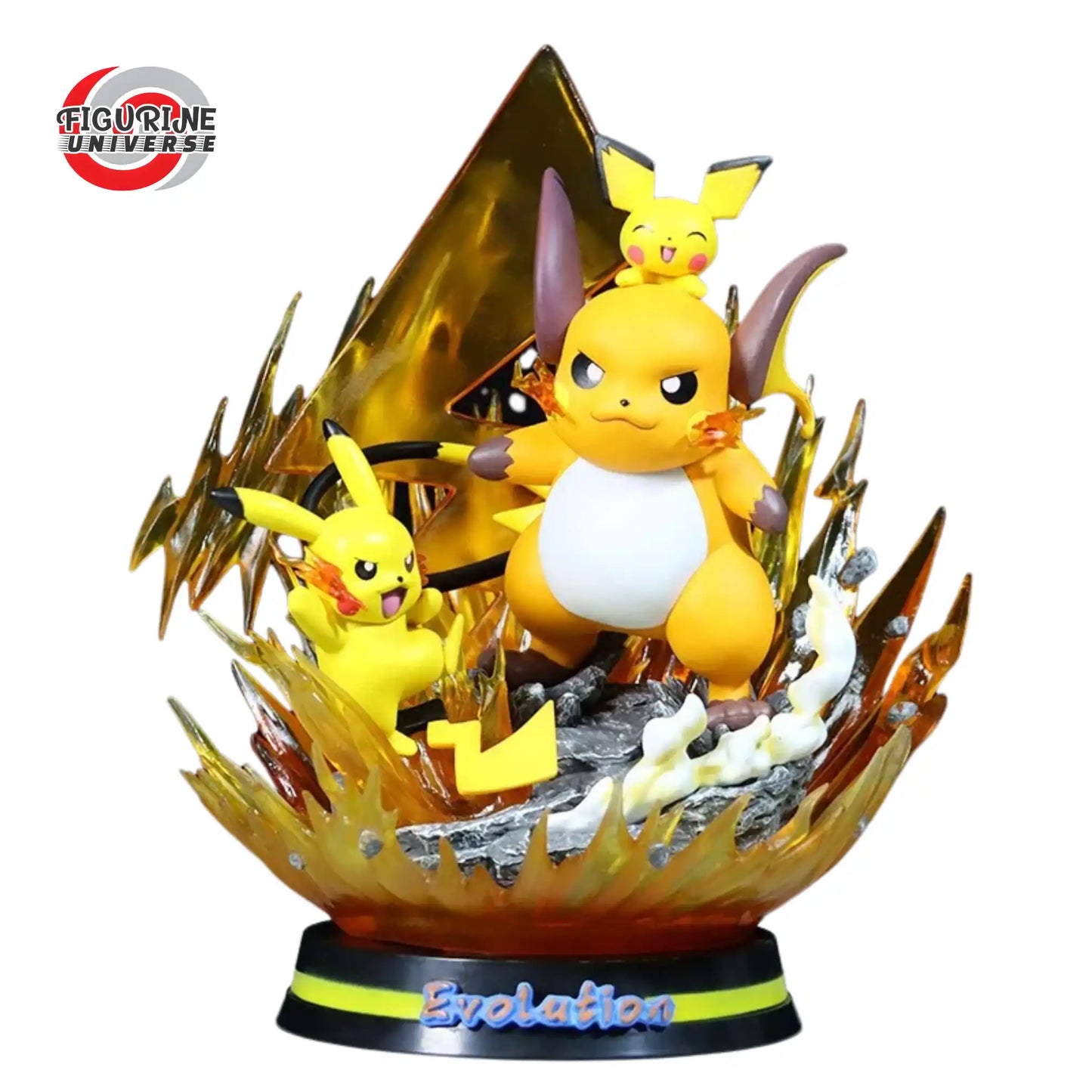 Évolution Pichu, Pikachu et Raichu - Pokémon™ - 28cm