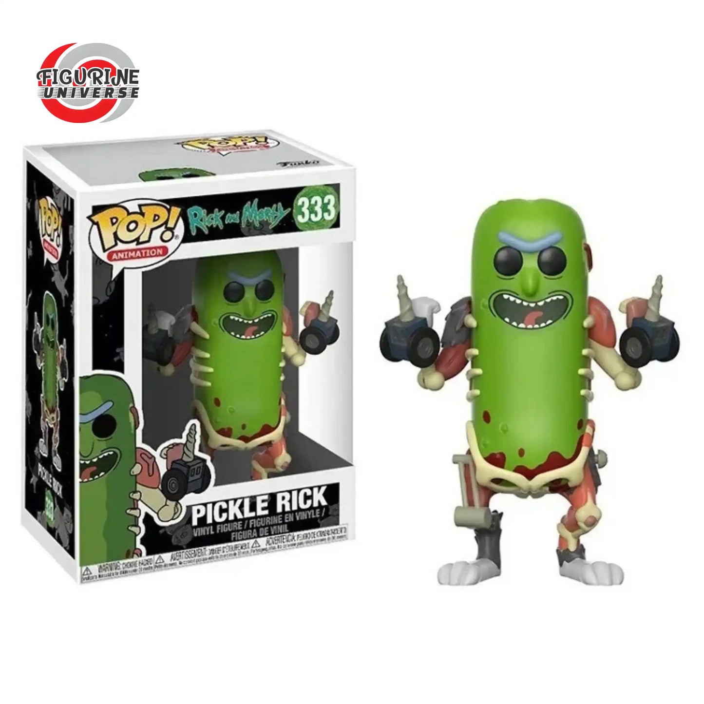 Figurine Funko Pop de Pickle Rick - Rick et Morty de 10cm