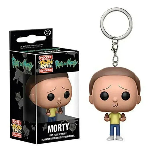Porte-clés Funko Pop de Rick, Morty, Pickle Rick et Snowball - Rick et Morty