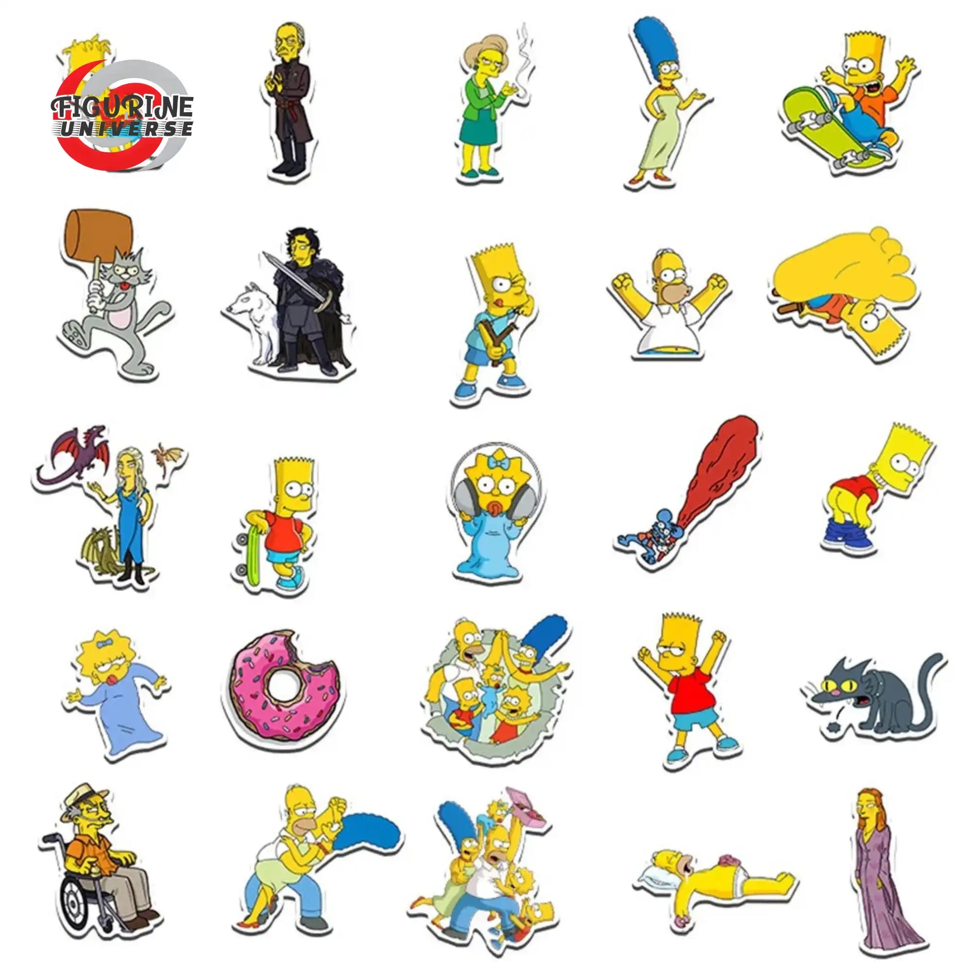50 Autocollants des Simpson - Les Simpson