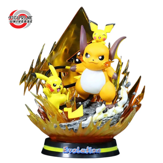 Évolution Pichu, Pikachu et Raichu - Pokémon™ - 28cm