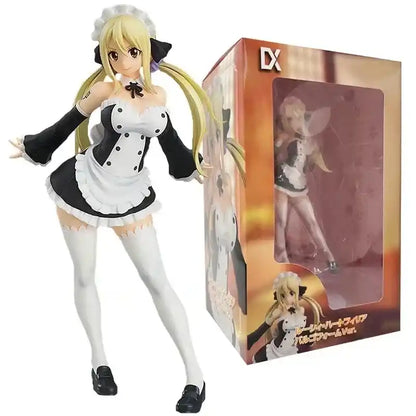 Figurine Lucy Heartfilia Fairy Tail en tenue de soubrette sous blister - 17cm