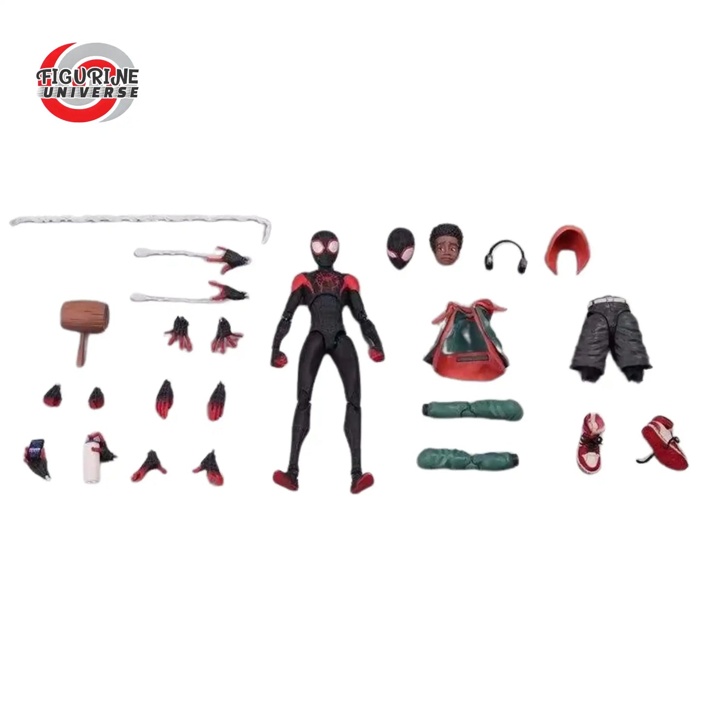Figurine de Miles Morales - Spider-Man - 15cm avec ses accessoires
