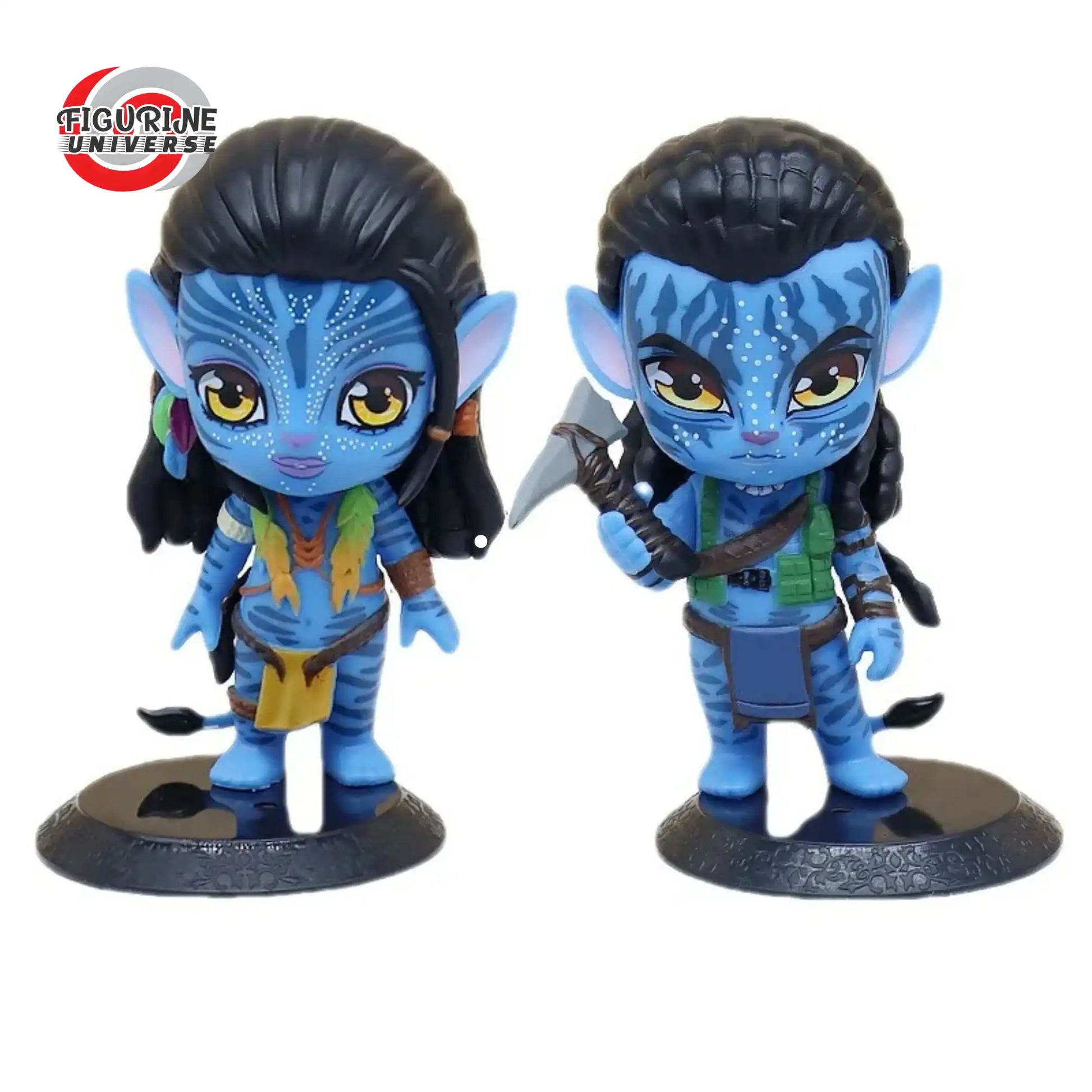 Figurine Jake Sully x Neytiri (Style Chibi) - Avatar - 11cm de face