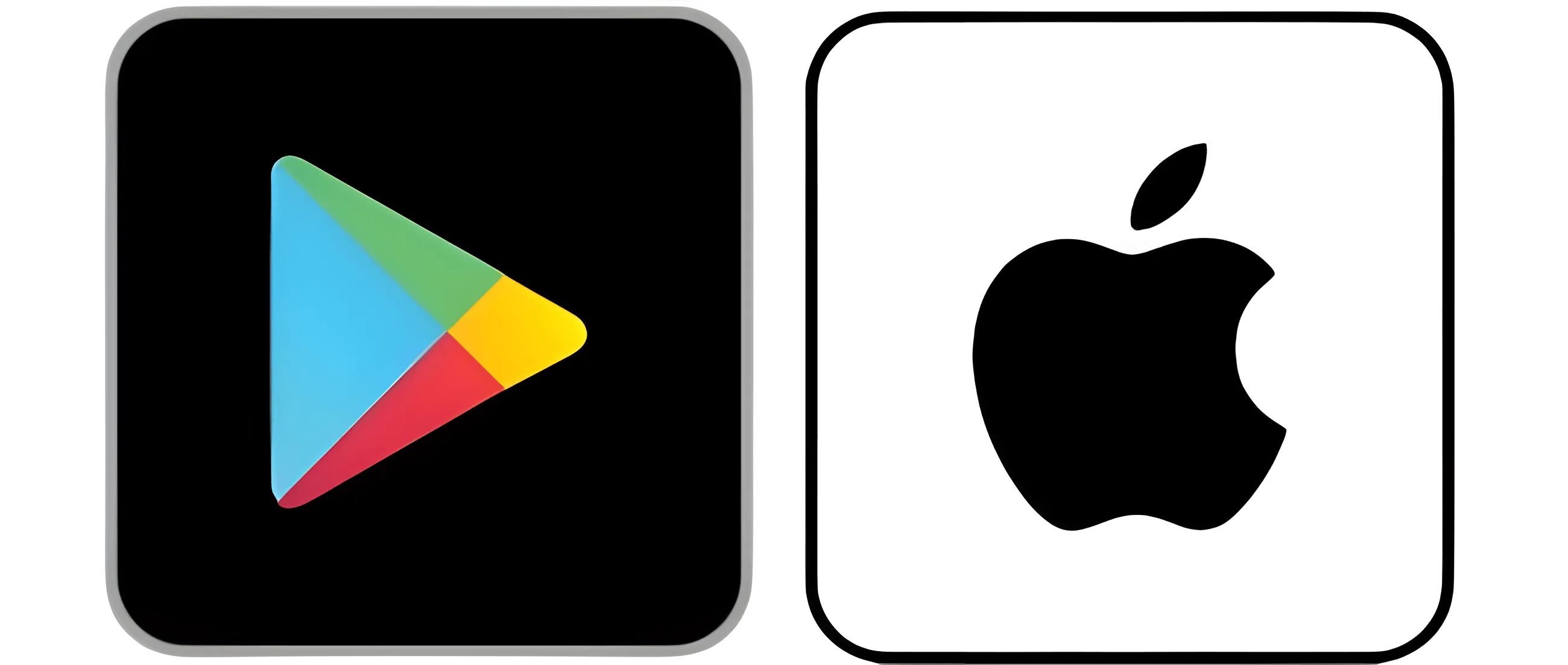 google play store apple app store logo